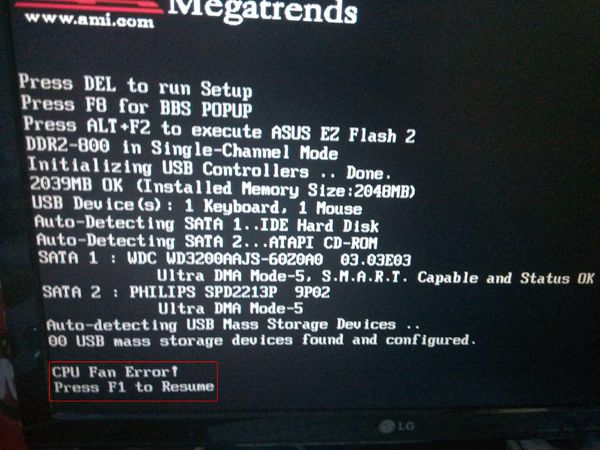 電腦開(kāi)機(jī)出現(xiàn)“CPU Fan Error”的解決方法